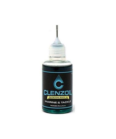 CLENZOIL Marine & Tackle 1 oz. Fishing Reel Oil & Bearing Lube w/Precision Needle Oiler | One-Step Cleaner, Lubricant, & Protectant CLP | Cleaning + Lubricating in One