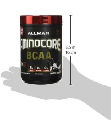 ALLMAX Nutrition Aminocore Bcaa - 8g Bcaas - 100% Pure Branch Chained Amino Acids - Gluten Free 315 gram White Grape White Grape 30 Servings (Pack of 1) 8g Bcaas - Buy Online on GoSupps.com