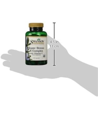 Swanson Vitamin B-Complex with Vitamin C - Stress Relief & Energy Support - 100 Capsules - Buy Online on GoSupps.com