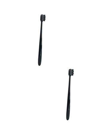 Tovinanna 2st Tool for tooth cleaning Hand toothbrush oral tool toothbrushes with bristles toothbrushes with dental floss coal toothbrushes soft fur pregnant woman cleaning brush