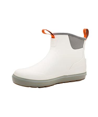 Grundens Mens DECK-BOSS Ankle Boot | Durable, Waterproof 11 White Squall