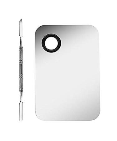 Professional Makeup Palette Tray Mixed Make Up Stainless Steel Liquid Foundation Palette Watercolor Art Makeup Tools