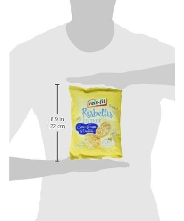 Reis-Fit Risbellis Rice Crackers Sour Cream & Onion - 4 Pack (4 x 40g) | Delicious Gluten-Free Snack for International Shipping - Buy Online on GoSupps.com