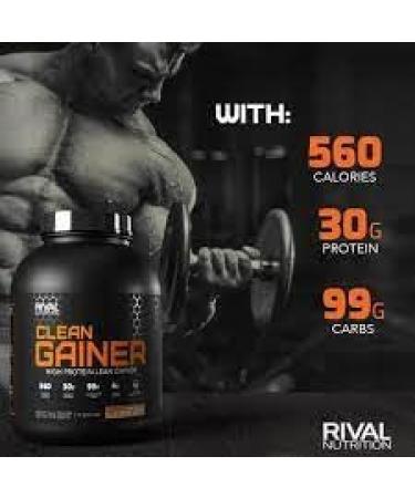 Rivalus Rival Nutrition Clean Gainer | High Protein Lean Mass Gainer Powder | 560 Calories 30g Protein 99g Multi-Source Carbs | 30 Servings (10LB Chocolate) Chocolate 31 Servings (Pack of 1) - Buy Online on GoSupps.com