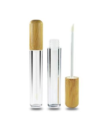 Healthcom 6ml Bamboo Lip Gloss Tubes - Refillable Plastic Balm Bottles for DIY Lipstick - Travel Size Cosmetic Containers for Women - Buy Online on GoSupps.com