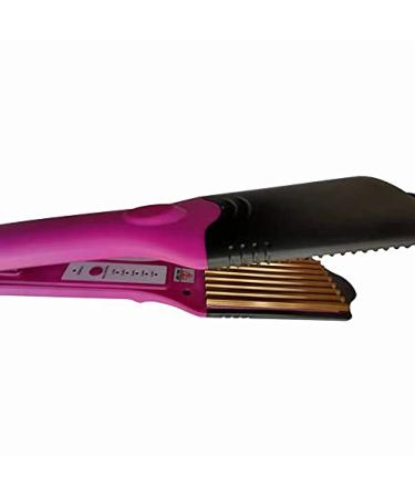 4 in 1 Hair Crimper & Wave Curler - Interchangeable Plates for Fluffy Styles | Purple Hair Styling Tool - Buy Online on GoSupps.com