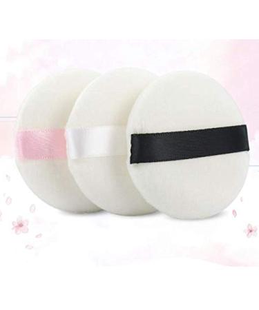 Shop 3-Piece Super Soft Velour Powder Puff Set - 2.16 Inch Facial Puffs with Ribbon (Random Colors) | International Shipping Available - Buy Online on GoSupps.com