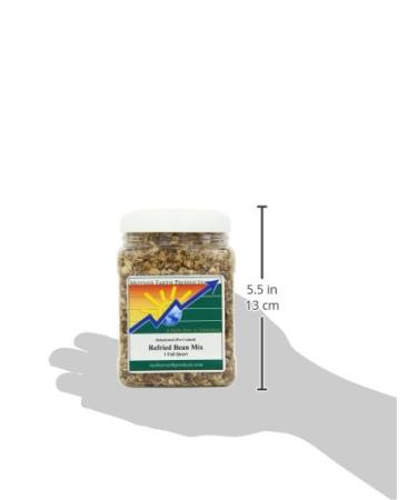 Mother Earth Dehydrated Fast Cooking Refried Bean Mix - 11oz Quart Jar (Pack of 1) - Buy Online on GoSupps.com