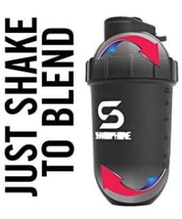 ShakeSphere Tumbler: Protein Shaker Bottle, 24oz Matte Black with Black Logo