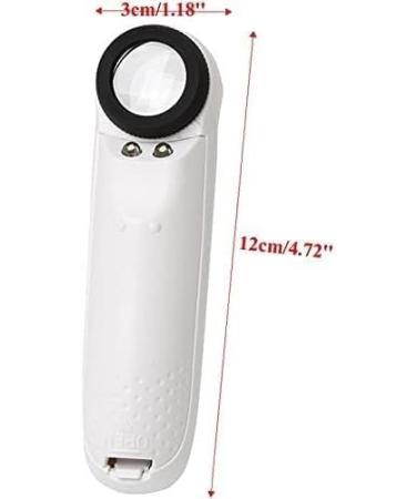 Handheld Reading Magnifier Magnifying Mirror Magnifying Glass 40X Handheld 2 LED Light Magnifier Reading Magnifying Glass Lens Jewelry Loupe - Buy Online on GoSupps.com