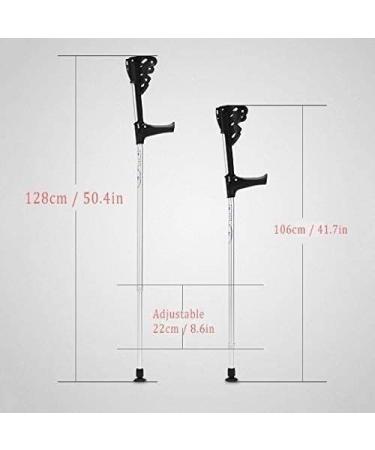 Forearm Crutches Adjustable Forearm Crutches with Adjustable Support Comfortable Wrist Grip Durable for Standard and Tall Adults Black Lightweight Arm Crutch Journey - Buy Online on GoSupps.com