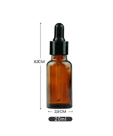 Buy 12pcs 20ml Refillable Amber Glass Essential Oil Bottles with Pipette - Perfect for Aromatherapy & DIY - Buy Online on GoSupps.com
