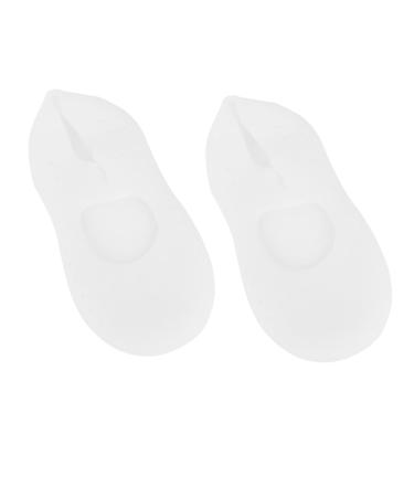 GALPADA 1 Pair Waterproof Beach Socks Womens Breathable Socks Moisturizing Gel Socks Anti- Slid Beach Socks Silicone Sock for Men Moisturizing Socks Men and Women White Foot Protector White M
