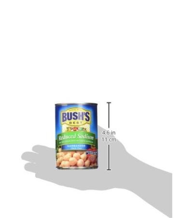BUSH'S BEST Reduced Sodium Garbanzo Beans 16 oz (12 cans) - Plant Based Protein, Fiber, Low Fat, Gluten Free - Buy Online on GoSupps.com
