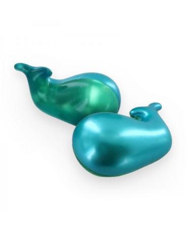 Lot de 6 Perles de bain animaux - Fabrication Fran aise - Sans Paraben (Baleine (Mono ))