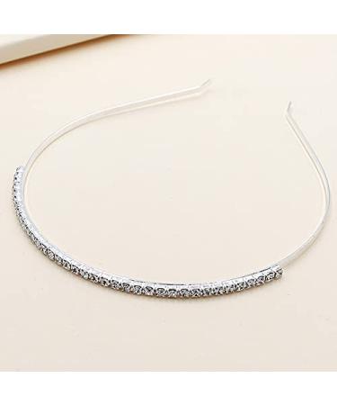 Elastic Silver Rhinestone Headband for Girls | Metal Hair Accessories for Styling | Headbands for Children for Spa, Yoga, Workout | Back to School & Wedding Gift - Buy Online on GoSupps.com