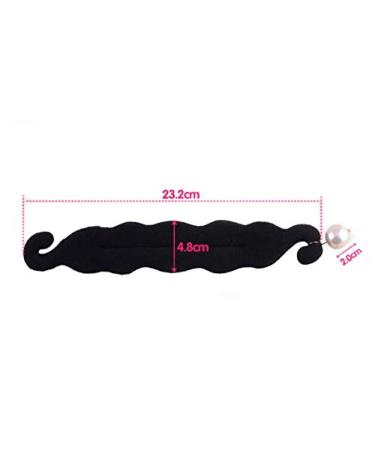 Ericotry 2x Black Pearl Foam Sponge & Twist-Shaper Hair Needle Clip - Ultimate Hair Styling Accessories for Women & Girls - Buy Online on GoSupps.com