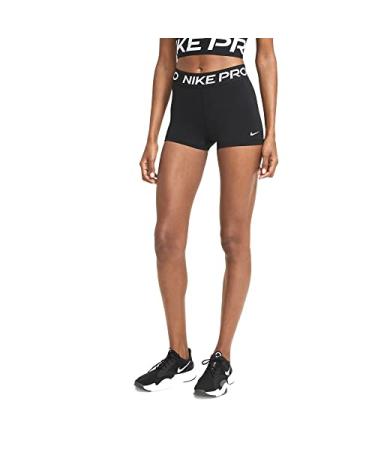 Nike Womens Pro 3 Inch Compression Shorts Black/Black/White Medium