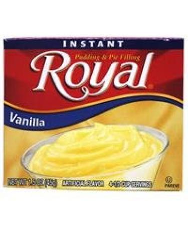Royal Instant Pudding Dessert Mix, Vanilla, Fat Free (12 - 1.85 Ounce Boxes) (Pack of 12)