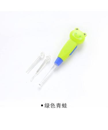 LED Ear Wax Removal Tool with Storage Case - Safe Ear Pick Kit for Adults and Children - Green Frog Design - Buy Online on GoSupps.com