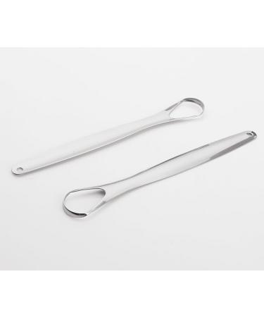 Buy Broshin Set of 2 Stainless Steel Tongue Scrapers | Antibacterial Tongue Cleaning & Bad Breath Reduction | Includes Travel Cases - International Shipping - Buy Online on GoSupps.com