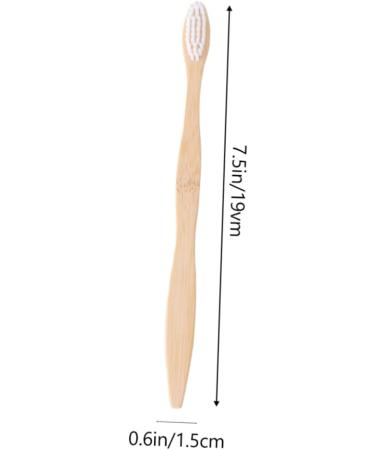 FRCOLOR 20 Pcs Bamboo Toothbrush Set | Eco-Friendly Vegan Reusable Wooden Manual Toothbrushes | Sustainable Bamboo Fiber Toothbrushes - Buy Online on GoSupps.com