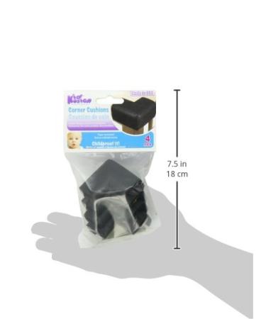 KidKusion 4-Piece Safety Corner Cushion - Black - Made in USA - Child Safety Corner Guard for Home Furniture - Baby Proof Table Protector - 4 Pack - Buy Online on GoSupps.com