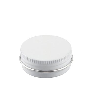 Zeoabsy 10 pieces 15ml white aluminum empty jar round aluminum doses with screw lid cream box screw box aludose tins for cosmetics candle ointments 5x spatula 1x etiquette white 15ml