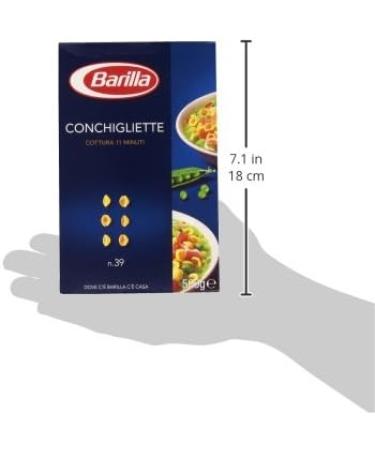  Barilla Barilla Conchigliette Durum Wheat Semolina Pasta 500g - Buy Online on GoSupps.com