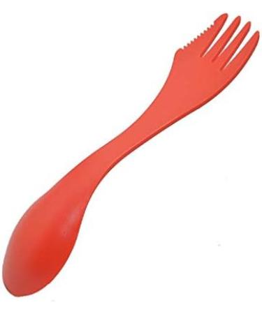 40pcs Plastic Spork Set | 7-inch Long Spoon Fork Knife Combo | Multiple Use Red Sporks - Buy Online on GoSupps.com
