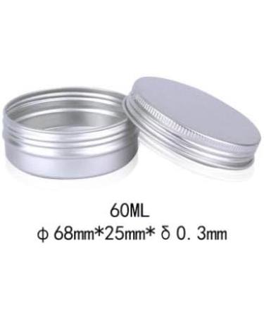 Proleo 24er Aluminum Empty Jar Silver - 60ml Cream Box with Screw Cap for Lip Balm Lotion Creams Masks & Mini Candles - Ideal for Cosmetics - Buy Online on GoSupps.com