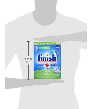 Finish Dishwasher Detergent All in 1 Powerball Fresh Mega Value Pack 110 Tablets Fast Action Clean - Buy Online on GoSupps.com