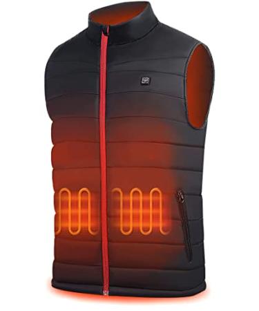 winna Men's Heated Vest,Lightweight USB Charging Heating Vest,Electric Heated Jacket for Hunting (Batteries not included)