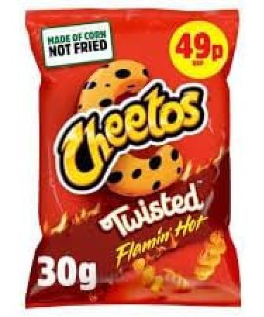 Crunchy Corn Snacks Flamin' Hot or Cheese Irresistible Crisps 30g Bags (Packs of 30) Wholesale Box (Flamin Hot) - Buy Online on GoSupps.com