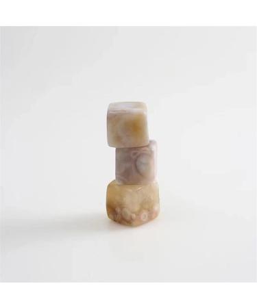 Stone 10pc 20mm-25mm Natural Flower Agate Cube Diamond Polish Quartz Crystal for Home Decoration Natural Stones Household yuebang Stone Mineral Specimen