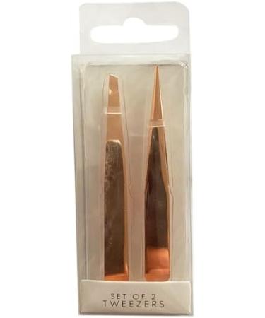 Gem PER3066 Forever Beautiful Rose Gold Tweezers - Set of 2 - Buy Online on GoSupps.com