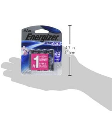 Energizer AA Lithium Batteries, World's Longest Lasting Double A Battery,  Ultimate Lithium (8 Battery Count)
