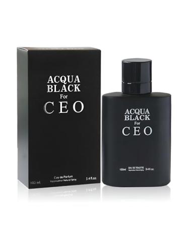 Acqua Black Ceo Cologne for Men/Eau de Parfum Natural Spray 3.4 Fl Oz Perfume for Men Suitable for All Skin Type Men Fragrance Daily Used