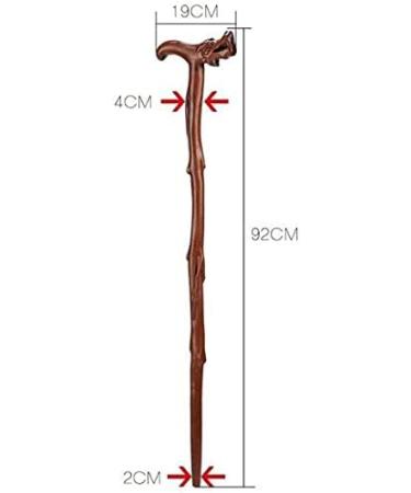 Wooden Walking Stick Solid Cane Walking Stick Mahogany Faucet Old Man Walking Stick Solid Wood Light (Height: 92cm) - Buy Online on GoSupps.com