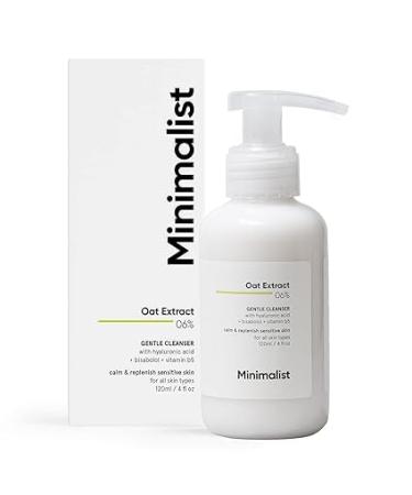 Min_im_alis_t Gentle Face Wash With 6% Oat Extract & Hyaluronic Acid For Sensitive Skin (Dry to Normal) | Sulphate Free | Non-Drying | Fragrance Free | Gentle Cleanser (120 ML)