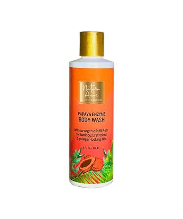 Natura Amor by Joyce Giraud Papaya Enzyme Body Wash - Nourishing & Moisturizing Ideal for All Skin Types - Papaya Scent 8 Fl. Oz.