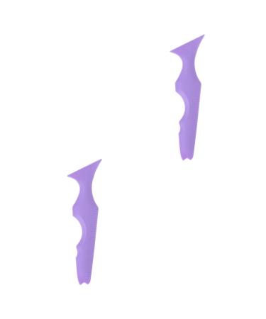 FOMIYES 2pcs Silicone Beauty Ruler Eyeshadow Nose Brush Mascara Girl Makeup Tools Travel With Wings Wash Bag 15X4.15CMx2pcs Violetx2pcs
