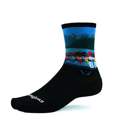 Swiftwick VISION SIX IMPRESSION National Parks Edition, Running, Hiking and Cycling Socks Banff X-Large