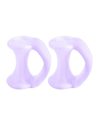 Toe Straightener Pinky Toe Toe Spacers Gel Spreader Correct Crooked Toes Bunion Corrector and Bunion Relief Corn Remover Pads for Feet One Size Purple