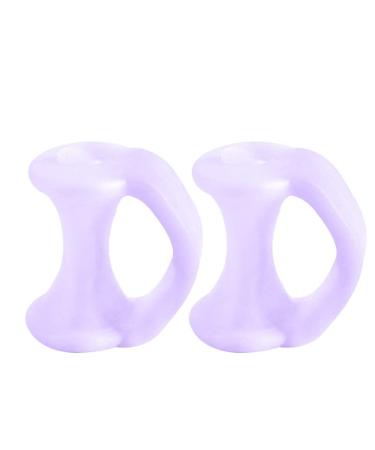 Gel Toe Separators For Overlapping Toes Hammer Toe Straightener Bunion Pads Corrector For Women Pinky Toe Spacers For Bunion Electronic Pedicure (Purple One Size) One Size Purple