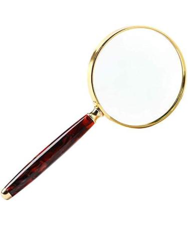 Magnifying Glass Magnifier Reading Magnifier - 20x HD Magnifier Large Diameter Handheld Reading Magazine Newspaper Watch Repair Magnifier Magnifier with LED Light Interesting Warm Life