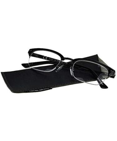 Foster Grant Warwick Men's Black Reading Glasses +2.50 with Case | Stylish & Durable International Shipping Available - Buy Online on GoSupps.com