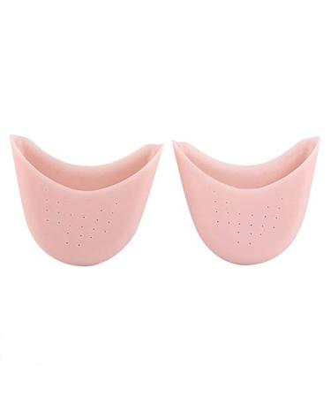 2cps(1pair) Soft Silicone Gel Pointe Ballet Dance Shoe Toe Pads Toe Protector with Breathable Hole One Size