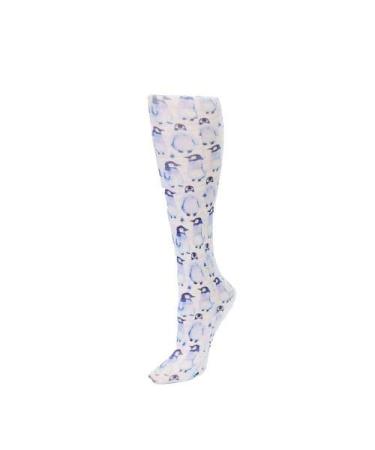 Red Moby Celeste-Stein-CMPSQ-2-2125 Womens 15-20 mmHg Compression Sock - Queen - Winter Penguins White