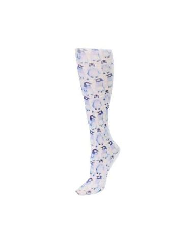 Red Moby Celeste-Stein-CMPS-2125 Womens 8-15 mmHg Compression Sock - Winter Penguins White